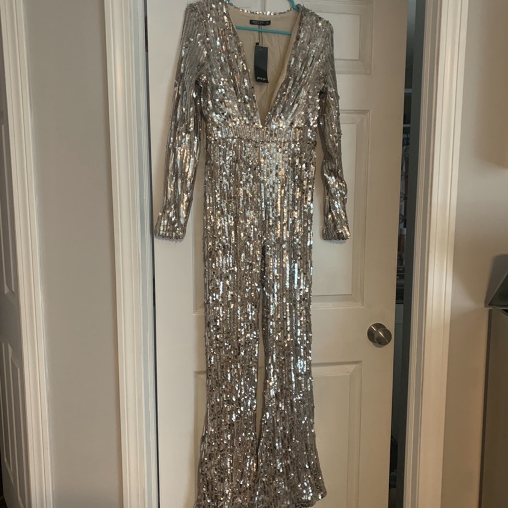 Sequin low cut Romper (NASTY GAL)